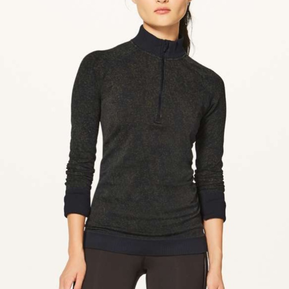 Lululemon Athletica Rest Less 1/2 zip top sz4 in armory - Picture 2 of 12